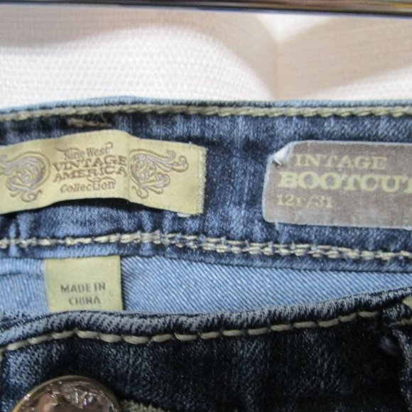 Nine West Vintage America Collection Jeans Women's Bootcut Jeans Embellished - Picture 6 of 11